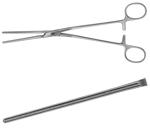 AE-FB457R, DE BAKEY, ATRAUMATA VASCULAR CLAMP ANGLED 15°, 80 MM 240 mm, 9 1/2"