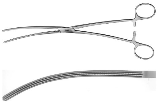 AE-FB480R, DE BAKEY, ATRAUMATA VASCULAR CLAMP 140 MM, 2:3 TEETH ROWS 330 mm, 13"