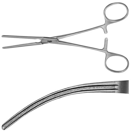 AE-FB554R, DE BAKEY, ATRAUMATA COARCTATION FORCEPS CURVED, 50 MM 165 mm, 6 1/2"