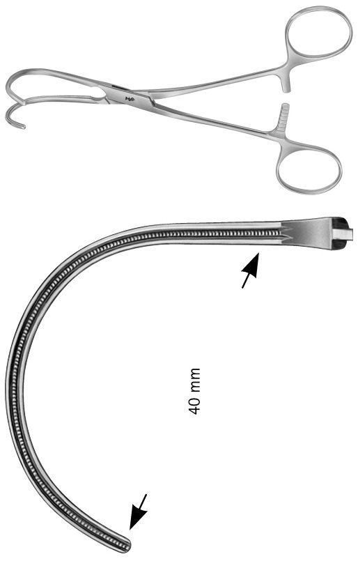 AE-FB558R, DE BAKEY, ATRAUMATA ANASTOMOSIS CLAMP 170 mm, 6 3/4"