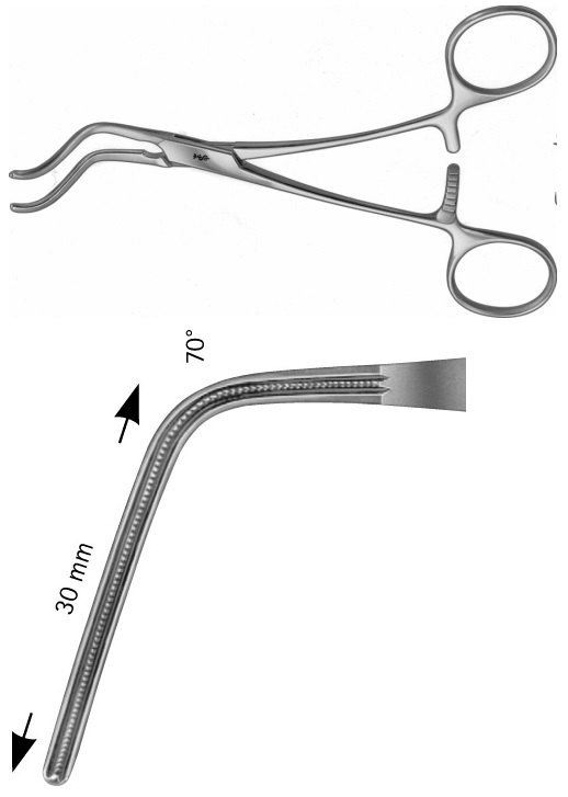 AE-FB578R, SUBRAMANIAN, ATRAUMATA -VASCULAR CLAMP AORTA CLAMP 155 mm, 6"