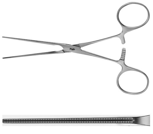 AE-FB700R, COOLEY, ATRAUMATA -VASCULAR CLAMP STRAIGHT, 50 MM 125 mm, 5"