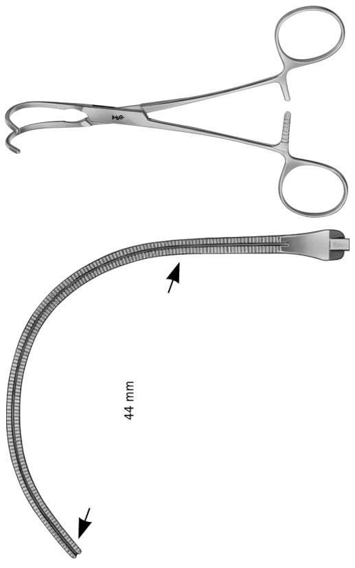 AE-FB735R, COOLEY, ATRAUMATA -VASCULAR CLAMP 170 mm, 6 3/4"