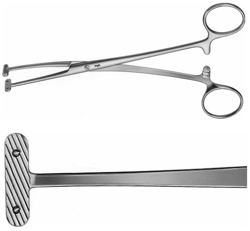 AE-FF010R, DE MARTEL, SCALP FLAP FORCEPS 135 mm, 5 1/4"