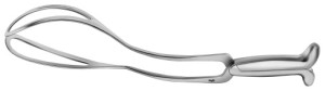 AE-ET237R, PIPER, OBSTETRICAL FORCEPS for delivery of the after coming head in breech presentation 445 mm, 17 1/2"