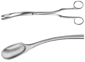 AE-ET308R, WINTER, PLACENTA AND OVUM FORCEPS FIGURE 3, CURVED 290 mm, 11 1/2"