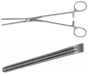 AE-FB453R, DE BAKEY, ATRAUMATA VASCULAR CLAMP ANGLED 15°, 41 MM 200 mm, 8"