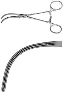 AE-FB463R, DE BAKEY, ATRAUMATA VASCULAR CLAMP 56 MM 160 mm, 6 1/4"