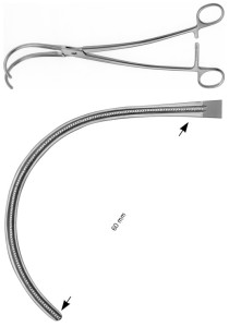 AE-FB481R, DE BAKEY, ATRAUMATA VASCULAR CLAMP 270 mm, 10 3/4"