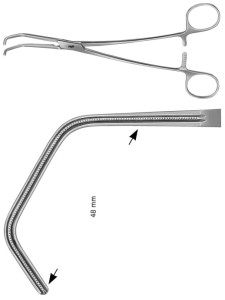 AE-FB501R, DE BAKEY, ATRAUMATA -VASCULAR CLAMP 48 MM 265 mm, 10 1/4"