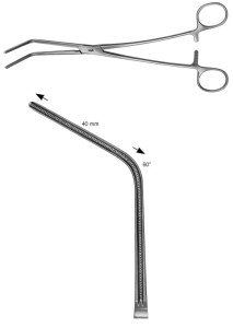 AE-FB510R, DE BAKEY, ATRAUMATA -VASCULAR CLAMP ANGLED 60°, 40 MM 240 mm, 9 1/2"