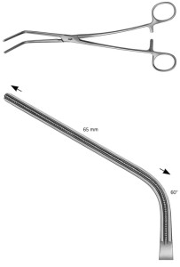 AE-FB512R, DE BAKEY, ATRAUMATA -VASCULAR CLAMP ANGLED 60°, 65 MM 280 mm, 11"