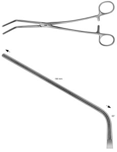 AE-FB513R, DE BAKEY, ATRAUMATA -VASCULAR CLAMP ANGLED 60°, 100 MM 305 mm, 12"