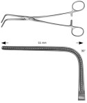 AE-FB516R, DE BAKEY, ATRAUMATA -VASCULAR CLAMP ANGLED 90°, 55 MM 210 mm, 8 1/4"