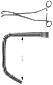 AE-FB528R, HOPT, ATRAUMATA -KIDNEY CLAMP PANKREAS CLAMP 230 mm, 9"