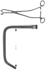 AE-FB529R, HOPT, ATRAUMATA -KIDNEY CLAMP PANKREAS CLAMP 235 mm, 9 1/4"
