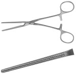 AE-FB553R, DE BAKEY, ATRAUMATA COARCTATION FORCEPS ANGLED 15°, 50 MM 165 mm, 6 1/2"