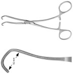 AE-FB559R, DERRA, ATRAUMATA -VASCULAR CLAMP PEDIATRIC PATTERN, 16 MM 170 mm, 6 3/4"