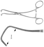 AE-FB561R, DERRA, ATRAUMATA -VASCULAR CLAMP PEDIATRIC PATTERN, 26 MM 175 mm, 7"