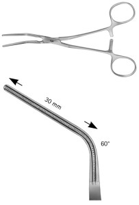 AE-FB568R, COOLEY, ATRAUMATA -VASCULAR CLAMP PEDIATRIC PATTERN 160 mm, 6 1/4"