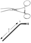 AE-FB582R, CASTANEDA, ATRAUMATA VASCULAR CLAMP FOR NEONATALES, 31 MM, 45° 120 mm, 4 3/4"