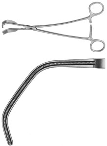 AE-FB588R, ALLENBERG, ATRAUMATA -VASCULAR CLAMP with retractor blades 245 mm, 9 3/4"
