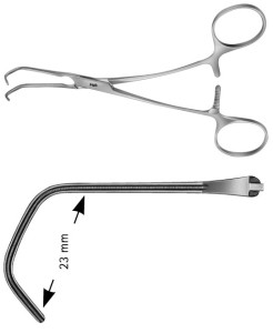 AE-FB592R, CASTANEDA, ATRAUMATA VASCULAR CLAMP FOR NEONATALES, 23 MM 155 mm, 6"