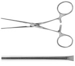 AE-FB701R, COOLEY, ATRAUMATA -VASCULAR CLAMP ANGLED 15°, 50 MM 125 mm, 5"