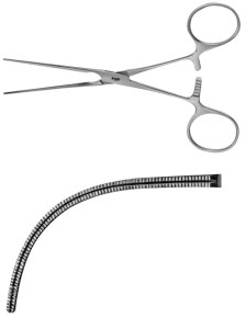 AE-FB702R, COOLEY, ATRAUMATA -VASCULAR CLAMP CURVED, 50 MM 115 mm, 4 1/2"