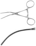 AE-FB703R, COOLEY, ATRAUMATA -VASCULAR CLAMP CURVED, 50 MM 125 mm, 5"