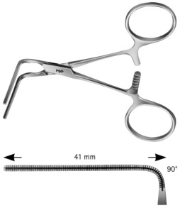 AE-FB707R, COOLEY, ATRAUMATA -VASCULAR CLAMP 90 DEGREES ANGLED 100 mm, 4"