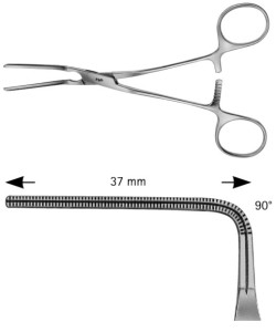 AE-FB719R, COOLEY, ATRAUMATA -VASCULAR CLAMP 90 DEGREES ANGLED 150 mm, 6"