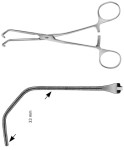 AE-FB723R, COOLEY, ATRAUMATA -VASCULAR CLAMP 33 MM 175 mm, 7"