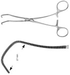 AE-FB727R, DERRA- COOLEY, ATRAUMATA -VASCULAR CLAMP 27 MM 175 mm, 7"