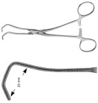 AE-FB730R, COOLEY, ATRAUMATA -VASCULAR CLAMP 20 MM 175 mm, 7"