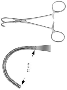 AE-FB731R, COOLEY, ATRAUMATA -VASCULAR CLAMP 150 mm, 6"