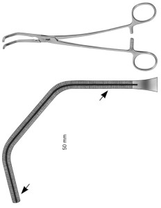 AE-FB778R, COOLEY, ATRAUMATA -VASCULAR CLAMP 50 MM 265 mm, 10 1/2"
