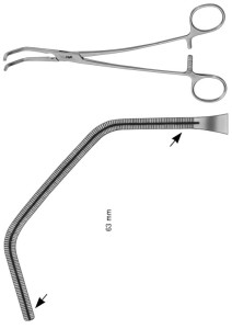 AE-FB779R, COOLEY, ATRAUMATA -VASCULAR CLAMP 63 MM 265 mm, 10 1/2"