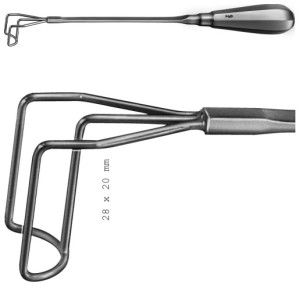 AE-FB976R, BOROWSKI, AORTA VALVE RETRACTOR SHAFT MALLEABLE, 28X29 MM 270 mm, 10 3/4"