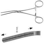 AE-FC301R, ATRAUMATA CLAMP JAW 30MM, 15 DEGREES, CURVED 150 mm, 6"