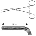 AE-FC304R, ATRAUMATA CLAMP JAW 30MM, 90 DEGREES, CURVED 130 mm, 5 1/8"