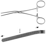 AE-FC311R, ATRAUMATA CLAMP JAW 50MM, 15 DEGREES, CURVED 170 mm, 6 3/4"