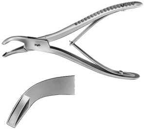 AE-FO408R, SCHWARZ, BONE RONGEUR, 145 mm, 5 3/4"