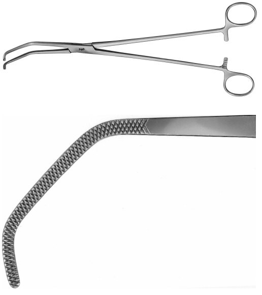 AE-FB602R, SATINSKY, ANASTOMOSIS CLAMP, 265 mm, 10 1/2"