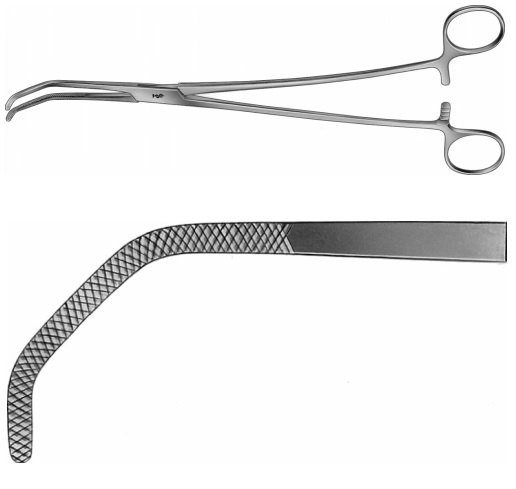 AE-FB604R, SATINSKY, ANASTOMOSIS CLAMP, 265 mm, 10 1/2"
