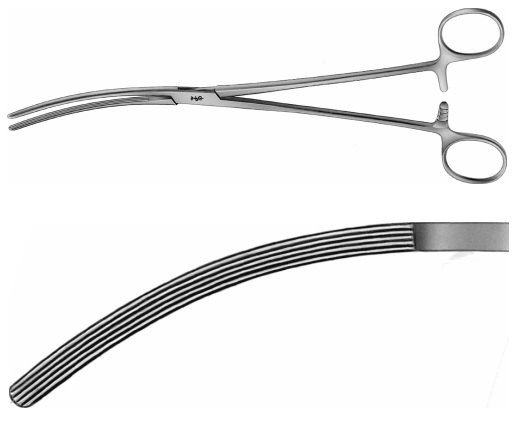 AE-FB633R, CRAFOORD-SELLORS, VASCULAR CLAMP, ELASTIC, 240 mm, 9 1/2"