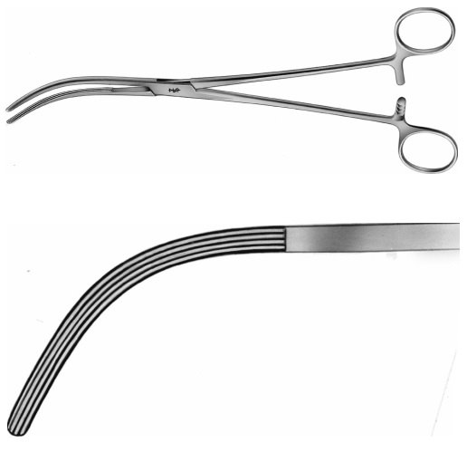 AE-FB634R, CRAFOORD, VASCULAR CLAMP, ELASTIC, 240 mm, 9 1/2"