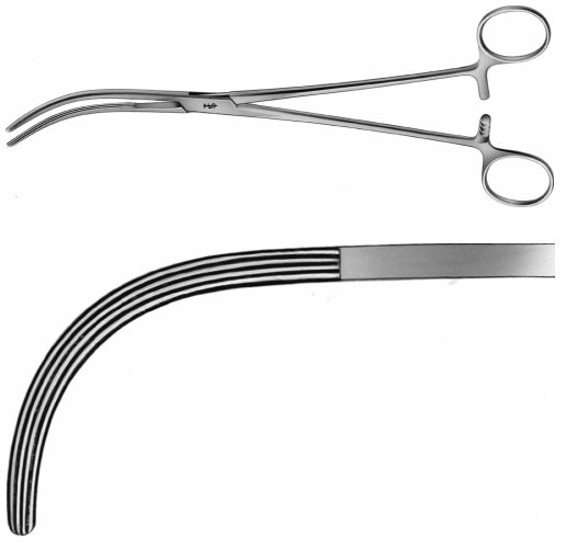 AE-FB635R, CRAFOORD, VASCULAR CLAMP, 240 mm, 9 1/2"