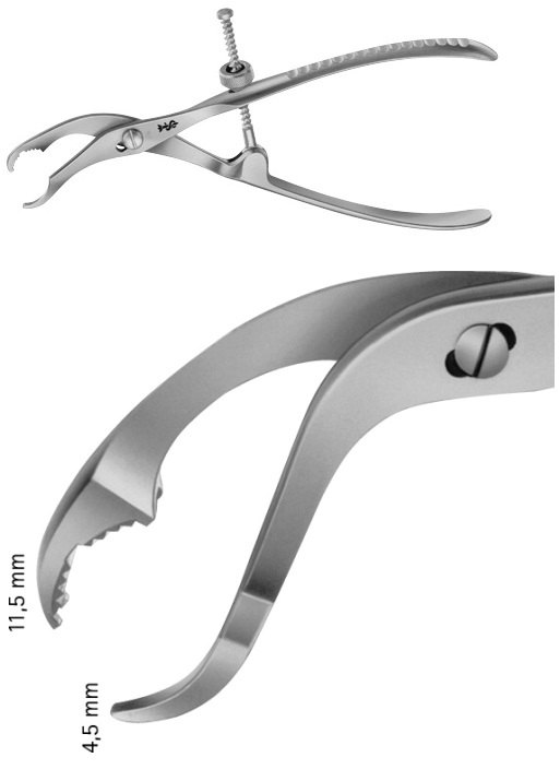 AE-FO173R, BONE HOLDING FORCEPS self centering, 280 mm 11"