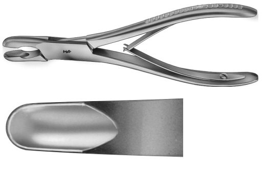 AE-FO460R, LUER, BONE RONGEUR, 175 mm, 7"